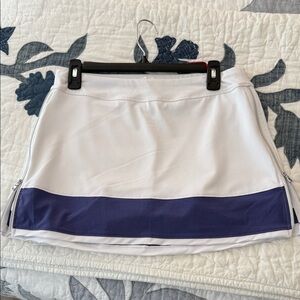 Chic White and Purple Tennis Skirt